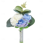 economico Bouquet da Sposa-Fiori da polso da sposa Fiore all'occhiello Matrimonio / Evento / Festa Tessuti Floreale