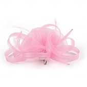 abordables Fascinateurs-Fascinators Tissu Chapeau Fedora Mariage Fête du thé Course de Chevaux Cocktail Élégant ancien Avec Plume Casque Couvre-chef