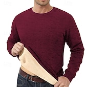 ieftine Hanorac din lână-Bărbați Jacquard Hanorca Hanorac din lână Hanorac cu căptușeală din fleece Roșu Vin Albastru denim Negru Bleumarin Gri Stil Nautic Simplu Texturat Sporturi &amp; Exterior Casual Zilnic Șic Stradă Misto