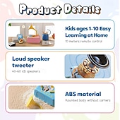 abordables Cadeaux-Machine à histoires phonographique pour l'éducation précoce des enfants avec 99 cartes, gramophone pour tout-petits, phonographe éducatif pour tout-petits, jouet de narration interactif pour l'école