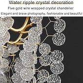 abordables Diseño Sputnik-Candelabros led de lujo moderno, cristal dorado de 60 cm para interiores de casas, cocina, dormitorio, arte del hierro, lámpara de rama de árbol, lámpara creativa, luz 85-265v