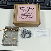 preiswerte Statuen-Adoptionsset für einen emotionalen Unterstützungsdrachen, handgefertigte Mini-Taschenfigur eines emotionalen Unterstützungsdrachens, niedliche, beruhigende Drachenskulptur zur Linderung von