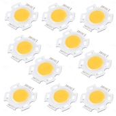 preiswerte LED-Kolbenlichter-5 Stück 10 Stück COB-LED-Lichtchipperlen, leuchtende Oberfläche 11 mm, 3/5/7/10 W, 260 mA, DIY-Energiesparlampe für Scheinwerfer, Flutlicht, Packung mit warmweißem/weißem/natürlichem Licht