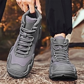 baratos Botas de caminhada-calçados esportivos masculinos bege de cano alto - botas táticas de caminhada duráveis para aventuras ao ar livre