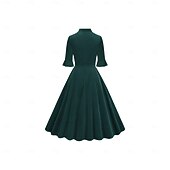 billiga Klänningar-retro vintage 1950-tals cocktailklänning sammetsmaskerad dammaskerad nyårsfest retro temafest vuxenklänning