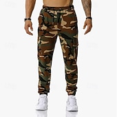 economico Pantaloni da Corsa &amp; Collant-Per uomo Pantaloni della tuta con risvolto Pantaloni Cargo pantaloni sportivi Coulisse con tasche Vita Alta Pantaloni Palestra Athleisure Allenamento Primavera Autunno Elastico Palestra Allenamento