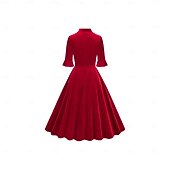 billiga Klänningar-retro vintage 1950-tals cocktailklänning sammetsmaskerad dammaskerad nyårsfest retro temafest vuxenklänning