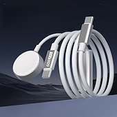 cheap Cell Phone Cables-Wireless Charging for Apple Watch iWatch Magnetic PD Fast Charging 65W 2-in-1 Type-C Cable 20V 3A
