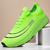זול נעלי חג המולד לגברים-נעלי ריצה לגברים בצבע ירוק ניאון עם סוליה בעלת ביצועים גבוהים - נעליים אופנתיות ונוחות לחג המולד ולאורח חיים פעיל