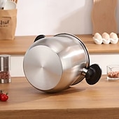 זול כלי בישול-סיר לחץ מיקרו עמיד מפלדת אל-חלד 304, סיר טפלון, קיבולת גדולה, סיר מרק נגד כוויות, דייסה