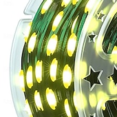 cheap Plug String Lights-Tree Decorative Lights Fairy String Lights Green PVC Copper Wire Lights Indoor and Outdoor Waterproof Courtyard Party Festival Wedding Decoration 8 Functions Low Voltage Plug in