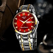 Недорогие Кварцевые часы-Модные мужские наручные часы высококачественные кварцевые часы датчик календаря светящийся циферблат украшение из страз лучший выбор подарка на День святого Валентина для мужчин