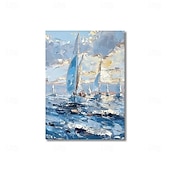 Χαμηλού Κόστους Πίνακες Τοπίων-χειροποίητη ελαιογραφία σε καμβά, τέχνη τοίχου, διακόσμηση, αφηρημένο, ιστιοπλοϊκό, τοπίο, για σπίτι, καναπές, φόντο, διακόσμηση εισόδου, χολ, τεντωμένο πλαίσιο, κρεμαστός πίνακας/ρολό, χωρίς πλαίσιο,