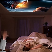 رخيصةأون بروجيكتورات-بروجكتور محمول HY200 1080P جهاز بروجكتور أفلام بزاوية قابلة للتعديل 270 درجة للهواتف/الكمبيوتر المحمول/صندوق التلفاز مكبر الصوت ومدخل HDMI/USB هدية عيد الحب