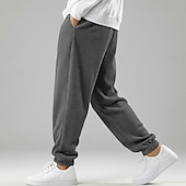  Men's Sweatpants Joggers Trousers Corduroy Pants Baggy Pants Drawstring Pleated Elastic Cuff Plain Comfort Breathable Full Length Outdoor Casual Daily Vacation Sports Blue Black Micro-elastic