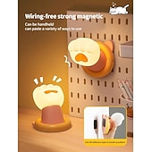 voordelige Nursery Night Lights-Nachtlampje voor de kinderkamer, magnetische wandlamp met kattenklauw, aanraaklamp voor op het bed, schattig dimbaar siliconen nachtlampje, grappig cadeau voor tieners en volwassenen, decoratie voor
