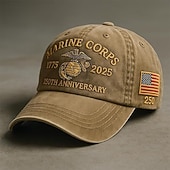 billige U.S 250-årsjubileum-Til ære for 250-årsjubileet for USMC, retro vasket caps, USAs 250-årsjubileumshatt, marinekorps-baseballcaps, patriotisk gave til menn