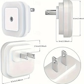 ieftine Noapte de noapte-4 buc lumină de noapte inteligentă cu senzor automat de amurg până în zori, lumină de noapte LED pentru hol, dormitor, bucătărie și iluminarea scărilor, lumină caldă/albă