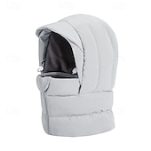 billige varm og oppvarmet samling-vinterlue ansiktsmaske skjerf lue i ett stykke for sykkelhjelm kompatibel med fleecefôr hørselbeskyttelse halsvarmer kaldt vær utendørs strikket lue