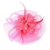 abordables Fascinateurs-Coiffe Tulle Chapeau Fedora Mariage Fête du thé Course de Chevaux Cocktail Élégant ancien Avec Tulle Casque Couvre-chef