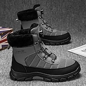 economico Stivali invernali e neve-stivali da neve invernali bianchi da uomo: isolati e impermeabili, perfetti per escursioni invernali, avventure all'aria aperta e per il freddo