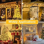 Недорогие LED ленты-Светодиодная гирлянда для рождественской елки, 10 м, 500 светодиодов, гирлянда с теплым белым светом, 8 режимов мерцания, декоративная гирлянда для домашнего рождественского праздничного освещения,