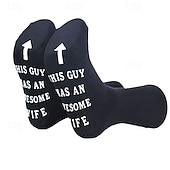 abordables Home Slippers-Funny Gifts for Men Dad Husband Funny Cotton Novelty Socks Breathable Funky 6-11 Valentines Birthday Gifts