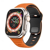 cheap Apple Watch Bands-Sport Band Sport Loop Compatible with Apple Watch band 38mm 40mm 41mm 42mm 44mm 45mm 49mm Multilayer Two Tone Luxury Silicone Strap Replacement Wristband for iwatch Ultra 3 2 Series 11 10 9 8 7 SE 6