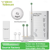 baratos Escova de Dentes Elétrica-Escova de dentes elétrica para adultos, modelo 2025, com cabeça de cerdas macias, totalmente automática, recarregável via USB, silenciosa, potente, à prova d'água IP8X, bateria com duração de até 70