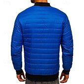 economico Piumini e parka da uomo-Per uomo Cappotto Invernale Giacca imbottita Giacca Imbottita Tasca Poliestere Vacanza Abbigliamento quotidiano Data Regolare Moda Casual Confortevole Calore Termico Autunno &amp; Inverno Colore Solido