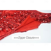 cheap Practice Dresses-Samba Dancewear Women 1920s Dance Dress Sequin Tassel Fringe Flapper Latin Rumba Dress Glitter Salsa Tango Ballroom Dancing Dressesl Performance Costume