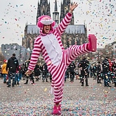 お買い得  動物のコスチューム-カーニバルコスチューム 2026 きぐるみパジャマ ファンシーコスチューム ワンジーコスチューム アニマル 猫 カトゥーン あたたか パジャマ 面白いコスチューム 成人 男女兼用(儿童不要选这个) 男女兼用 ハロウィーン カーニバル パーティー 性能 部屋着 ドレスアップ