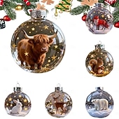 levne Ozdoby-Akrylová ozdoba s motivem divoké zvěře, ručně vyrobená 3D vánoční dekorace se zvířaty, luxusní zimní vánoční dekorace na stromeček. &amp;dárky, třpytivé hvězdné akcenty