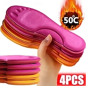 Недорогие отопление охлаждение-2 пары стелек с подогревом, термостатические стельки с массажным эффектом, с эффектом памяти, стельки с поддержкой свода стопы, зимние с подогревом для мужчин и женщин