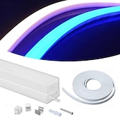 Недорогие LED аксессуары-Система силиконовых светодиодных каналов 16,4 фута/5 м 32,8 фута/10 м белая 14 мм 16 мм водонепроницаемая гибкая неоновая лента для светодиодных лент 10 мм 12 мм (светодиодные ленты не входят в