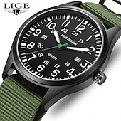 preiswerte Quarz-Uhren-LIGE Geschenk für Frauen Männer Quarz Uhr Lässige Wasserdichte Textilarmbanduhr