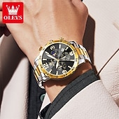 cheap Quartz Watches-The New Olevs Men&#039;S Business Watch Features A Luminous Moon Phase Calendar Small Three-Hand Multi-Functional Digital Large Dial Quartz Watch Which Is A Fashionable Casual Waterproof And Sporty Me