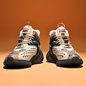 abordables Zapatillas Informales-Hombre Zapatillas de deporte Zapatos de Navidad Forro de Lana Zapatos para correr Zapatos de Paseo Casual Punto Cómodo Antideslizante Transpirable Botines / Hasta el Tobillo Cordones Negro Blanco Rojo