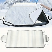 preiswerte Heizen und Kühlen-Winterliche Auto-Windschutzscheibenabdeckung, Schnee &amp;Frostschutz, staub- und hitzebeständiger Sonnenschutz, einfach zu montierende, flexible Windschutzscheibenabdeckung für die meisten Fahrzeuge,