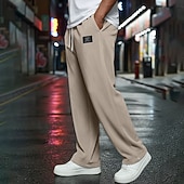 baratos Perna Reta-Homens Calças Esportivas Calça de moletom com pernas largas Calças Calças de moletom abertas Com Cordão Cintura elástica Tecido Respirável Comprimento do joelho Esportes Casual Diário Roupa de rua
