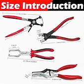 رخيصةأون خدمة المركبة-مجموعة كماشة مشابك خرطوم احترافية مكونة من 4 قطع، تصميم مريح للاستخدام السهل والمتين، مناسبة للسيارة والدراجات النارية وإصلاح الدراجات وأداة قطع وتفكيك خط الوقود وأدوات الأجهزة اليدوية