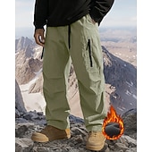 economico Fondi-Per uomo Pantaloni Cargo Pantaloni da escursionismo Cappotto invernale pantaloni della tuta Inverno Autunno Esterno Vestibilità regolare Impermeabile Antivento Caldo Pantaloni Tasca Nero Verde