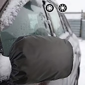 levne vytápění a chlazení-Sada 2 krytů zpětných zrcátek do auta s nastavitelným popruhem, vhodné pro většinu SUV, malé nákladní vozy a osobní automobily, snadná instalace a demontáž, univerzální příslušenství pro nákladní vozy