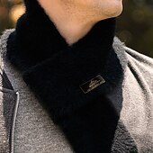 cheap Men' Scarves &amp; Gloves-Men's Rectangle Scarf Outdoor Dailywear Causal Black Brown Scarf Solid Color