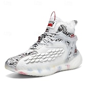 abordables Zapatillas Informales-Hombre Zapatillas de deporte Zapatos de Navidad Forro de Lana Zapatos para correr Zapatos de Paseo Casual Punto Cómodo Antideslizante Transpirable Botines / Hasta el Tobillo Cordones Negro Blanco Rojo