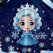  Mädchen' 3D Grafik Anime Kleid Langarm 3D-Druck Frühling Herbst Leistung Urlaub Party Lässig Prinzessin Schön Kinder 4-12 Jahre Freizeitkleid A Linie Kleid Knielang Normale Passform