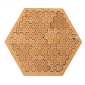 abordables Regalos-Rompecabezas fractales de madera: un desafiante juego de lógica geométrica para niños y adultos, ideal para aliviar el estrés y fomentar el pensamiento creativo. Un regalo educativo perfecto.