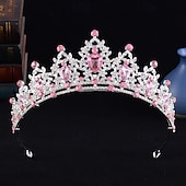 economico Tiare &amp; Corone-Diademi Acconciatura Lega Matrimonio Compleanno Carino Lucido Con Strass Copricapo Copricapo
