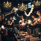 cheap LED String Lights-LED Fairy String Lights Remote Control 8 Modes Fireworks Lights 3m 100LED Firecracker String Lights USB Powered for Christma Wedding Birthday Valentine Day New Year Indoor Outdoor Decoration