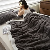 preiswerte Sofadecken &amp; Überwürfe-Kuscheldecke aus Sherpa-Fleece für Sofa und Bett, warme, korallenfarbene Samtdecke für den Winter, dicke, gemütliche Decke für ein Nickerchen im Büro und als Dekoration für Zuhause